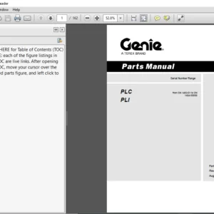 Terex Genie PLC PLI Part Manual -  PDF DOWNLOAD