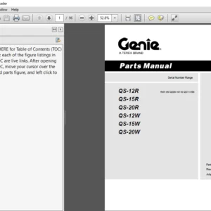 Terex Genie QS 12R QS15R QS 20R QS 12W QS15 W QS 20W Part Manual - PDF DOWNLOAD