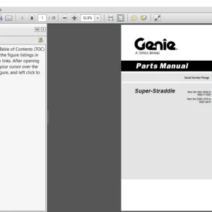 Terex Genie Super Straddle Part Manual -  PDF DOWNLOAD
