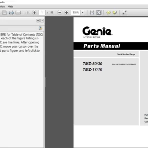Terex Genie TMZ 5030 TMZ 1710 Part Manual  - PDF DOWNLOAD