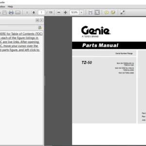 Terex Genie TZ 50 Part Manual -  PDF DOWNLOAD
