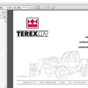 Terex Telelift 4017 Spare Part Catalogue Part Manual -  PDF DOWNLOAD