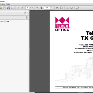 Terex Telelift TX 66 41 Spare Part Catalogue Part Manual -  PDF DOWNLOAD