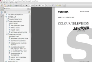Toshiba 35WP26P Color TV Service Manual - PDF DOWNLOAD