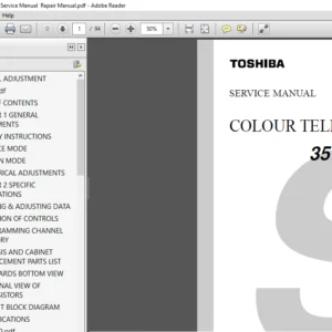 Toshiba 35WP26P Color TV Service Manual - PDF DOWNLOAD