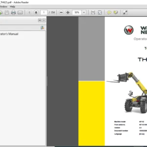 Wacker Neuson Telehandler TH625 Operator's Manual - PDF DOWNLOAD