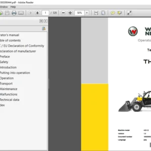 Wacker Neuson Telehandlers TH627 Operator's Manual - PDF DOWNLOAD