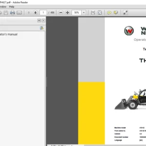 Wacker Neuson Telehandlers TH627 Operator's Manual - PDF DOWNLOAD