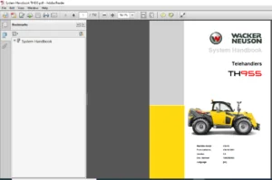 Wacker Neuson Telehandlers TH955 System Handbook Manual - PDF DOWNLOAD