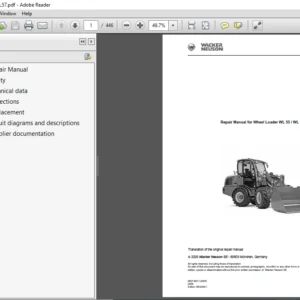 Wacker Neuson Wheel Loader WL 55 WL 57 Service Repair Manual -  PDF DOWNLOAD