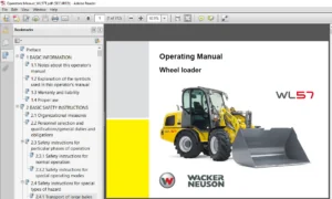 Wacker Neuson Wheel Loader WL57 Operating Manual - PDF DOWNLOAD