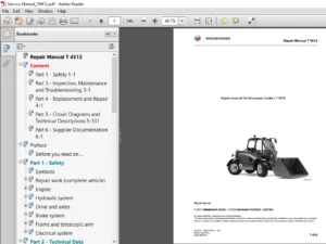 Weidemann Telescopic Loader T4512 Service Repair Manual - PDF DOWNLOAD
