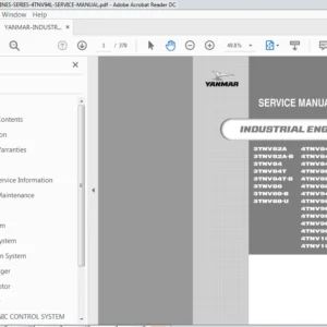 YANMAR 3TNV82, 3TNV84, 3TNV88, 4TNV84, 4TNV88, 4TNV94, 4TNV98, 4TNV106 Engine Service Manual - PDF DOWNLOAD