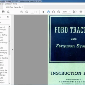 1940 Ford Tractor Instruction Book Manual - PDF DOWNLOAD