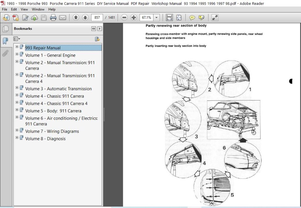 Porsche 911 Carrera type993 SV Manual 洋書