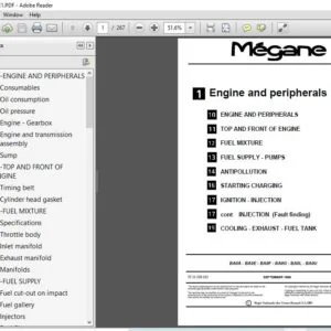 1995 - 1999 Renaul Megane & Renault Scenic Factory Service  Repair Manual - PDF DOWNLOAD