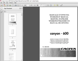 1996 Cagiva Canyon 600 Workshop Repair Manual - PDF DOWNLOAD