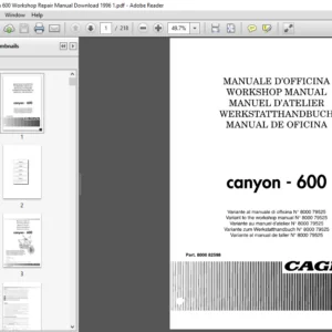 1996 Cagiva Canyon 600 Workshop Repair Manual - PDF DOWNLOAD