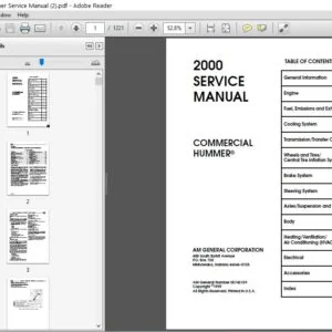 2000 - 2003 Hummer Commercial Service Manual - PDF DOWNLOAD