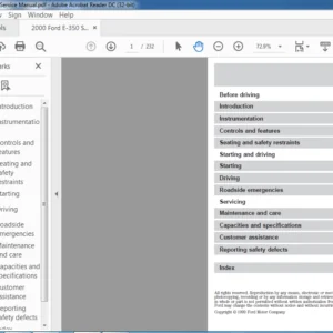 2000 Ford E-350 Truck Service Manual - PDF DOWNLOAD