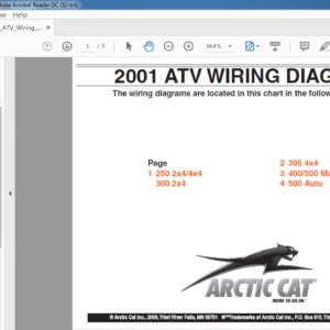 2001 Arctic Cat ATV Wiring Diagram Manual - PDF DOWNLOAD