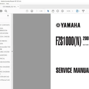 2001 Yamaha FZS1000N Service Manual - PDF DOWNLOAD