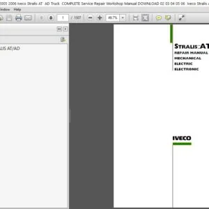 2002-2006 Iveco Stralis AT AD Truck Complete Service Manual - PDF DOWNLOAD
