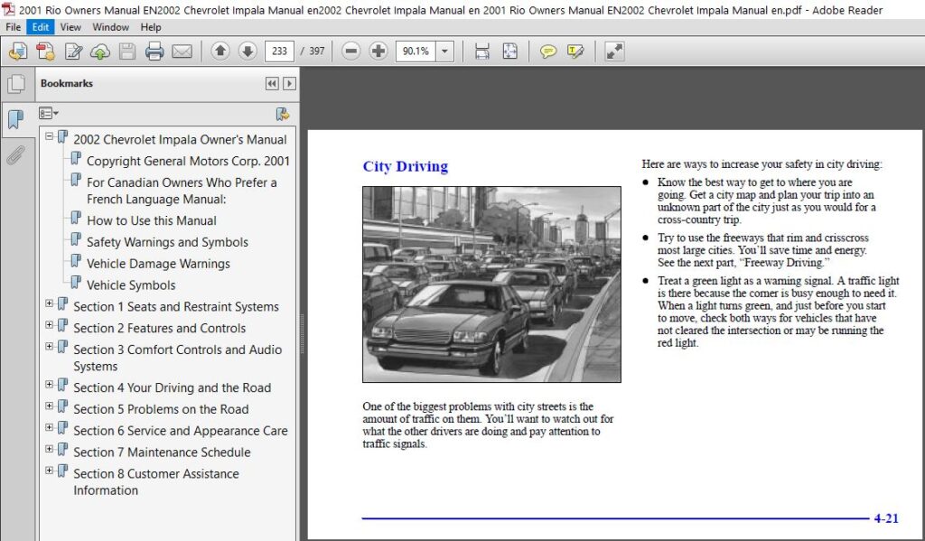 2002 Chevrolet Impala Owner’s Manual - PDF DOWNLOAD - HeyDownloads ...