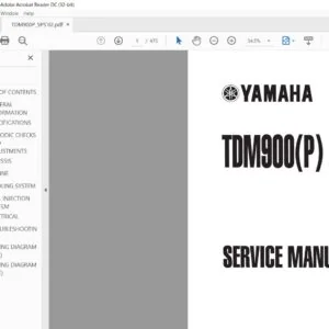 2002 Yamaha TDM900P Service Manual - PDF DOWNLOAD