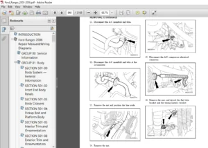 2003-2006 Ford Ranger Service Workshop Manual - PDF DOWNLOAD