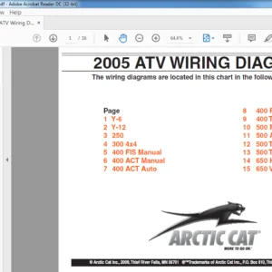 2005 Arctic Cat  ATV Wiring Diagrams Manual - PDF DOWNLOAD