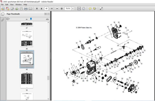 2005 Polaris Sportsman 800 twin efi Parts Manual - PDF DOWNLOAD ...