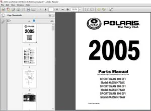 2005 Polaris Sportsman 800 twin efi Parts Manual - PDF DOWNLOAD
