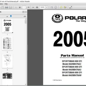 2005 Polaris Sportsman 800 twin efi Parts Manual - PDF DOWNLOAD