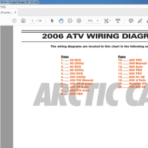 2006 Arctic Cat ATV Wiring Diagrams Manual - PDF DOWNLOAD