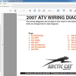 2007 Arctic Cat  ATV Wiring Diagrams Manual - PDF DOWNLOAD