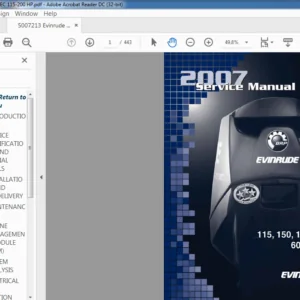 2007 Evinrude 115 150 175 200 HP Service Manual - PDF DOWNLOAD