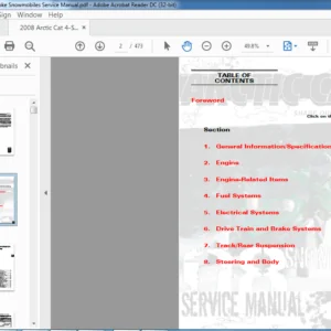 2008 Arctic Cat 4-Stroke Snowmobiles Service Manual - PDF DOWNLOAD