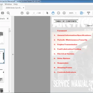 2008 Arctic Cat ATV 250 Service Manual - PDF DOWNLOAD
