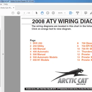2008 Arctic Cat ATV Wiring Diagrams Manual - PDF DOWNLOAD