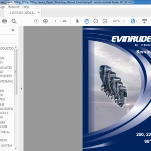2008 Evinrude 200 225 250 HP Service Manual - PDF DOWNLOAD