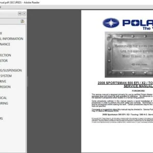 2008 Polaris Sportsman 500 Service Manual  - PDF DOWNLOAD