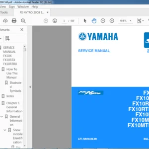 2008 Yamaha FX10X FX10RTX FX10RTRX FX10RTRAX FX10MTX FX10MTRX FX10MTRAX Service Manual - PDF DOWNLOAD