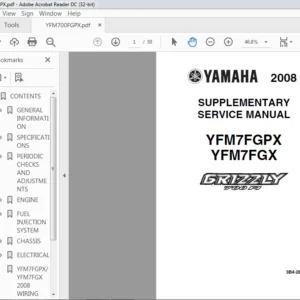 2008 Yamaha YFM7FGPX YFM7FGX Grizzy Supplementary Service Manual - PDF DOWNLOAD