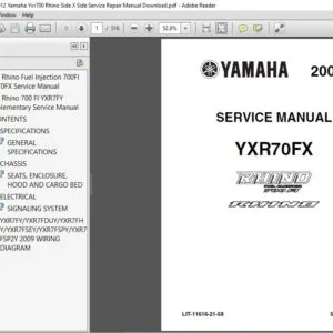 2008 Yamaha YXR70FX Rhino 700FI Service Repair Manual - PDF DOWNLOAD