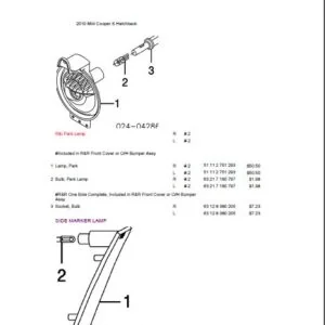 2010 Mini Cooper S Hatchback Parts List Manual - PDF DOWNLOAD