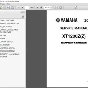 2010 Yamaha XT1200ZZ Service Manual - PDF DOWNLOAD