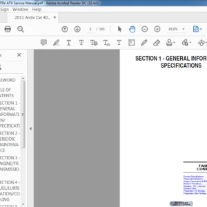 2011 Arctic Cat 400 TRV ATV Service Manual - PDF DOWNLOAD