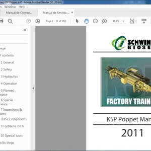 2011 Schwing bioset KSP Poppet Manual - PDF DOWNLOAD