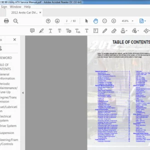 2012 Arctic Cat DVX 90 90 Utility ATV Service Manual - PDF DOWNLOAD